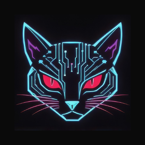 Circuit cat mask logo